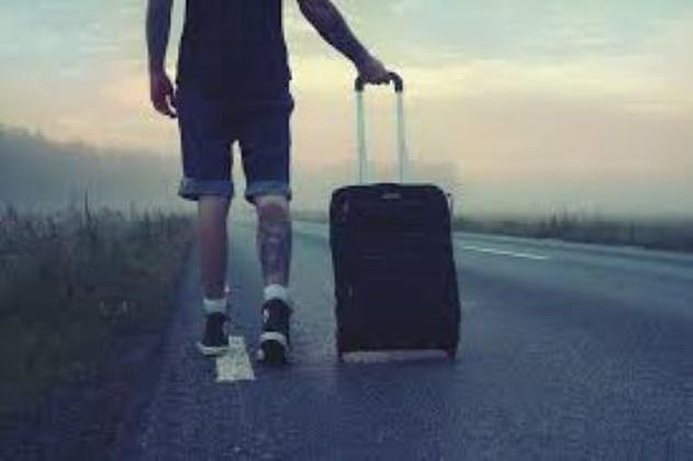 man with luggage