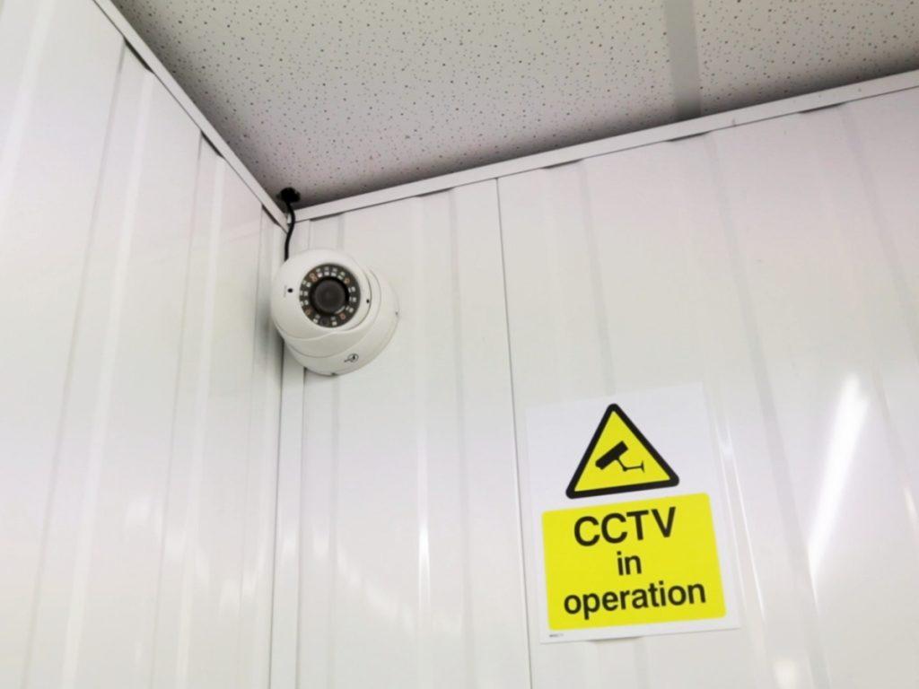 Secure storage unit with CCTV