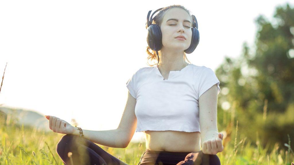 lady meditating