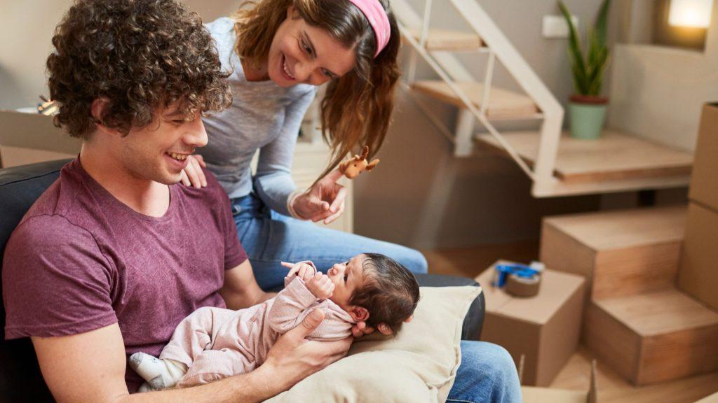 new parents with baby