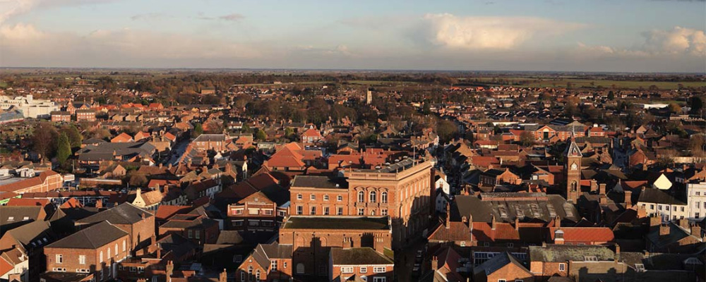 Beautiful overview of the town of Louth
