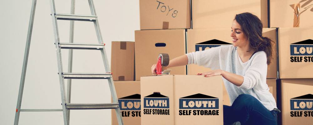 An organised, spacious storage unit at Louth Self Storage