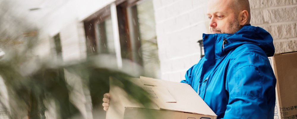 A business owner packing stock into a storage facility