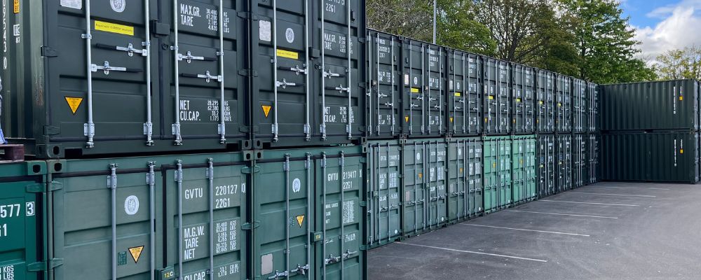 Container storage filled with seasonal items