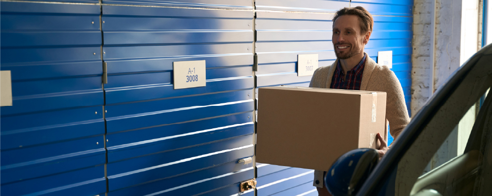 Booking a container storage unit at a self storage facility