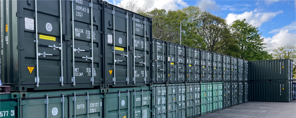 Container storage units at Louth Self Storage