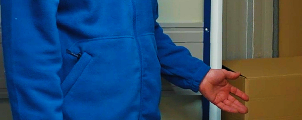 Storing boxes of clothing in self storage