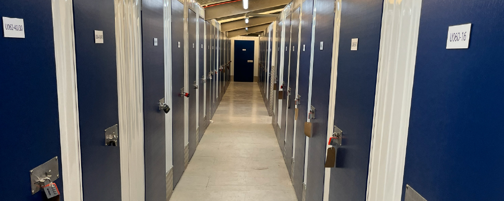 The interior of a Louth Self Storage facility