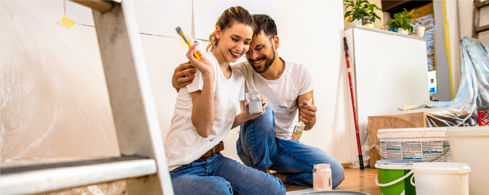 A couple redecorating their home and in need of short-term storage