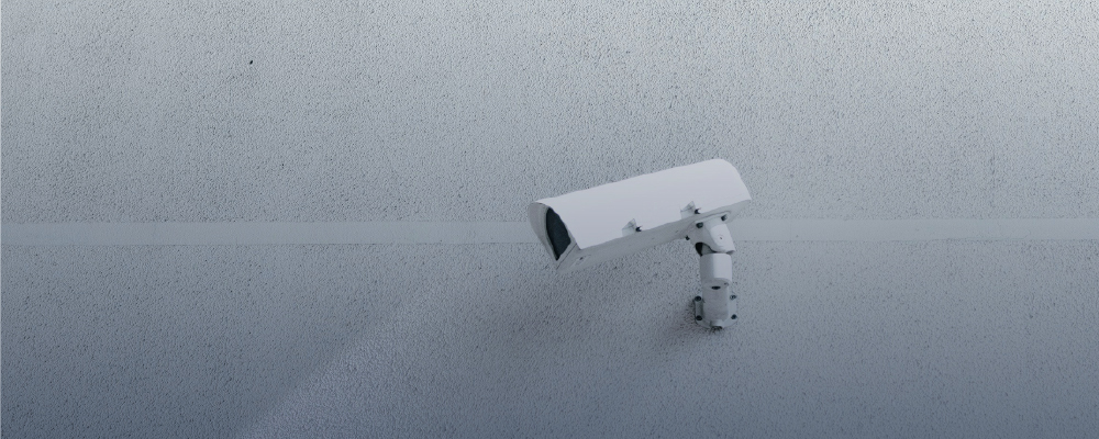A CCTV camera set up at a William O'Brien self storage facility