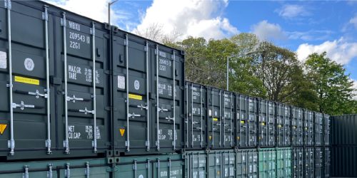 Outdoor container storage units in Manby